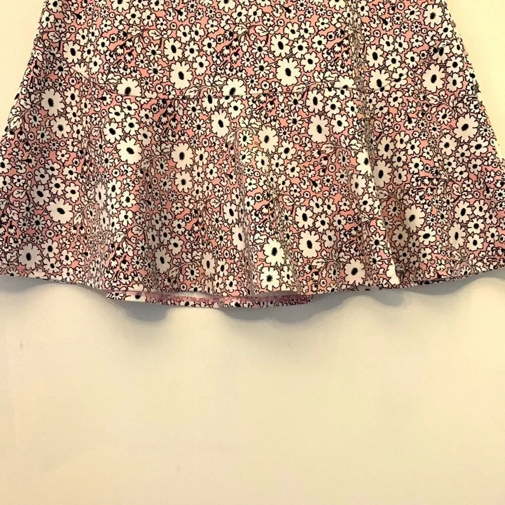 Joe Fresh adorable pink, white, black floral skirt with elastic waistband Size S - Picture 2 of 6